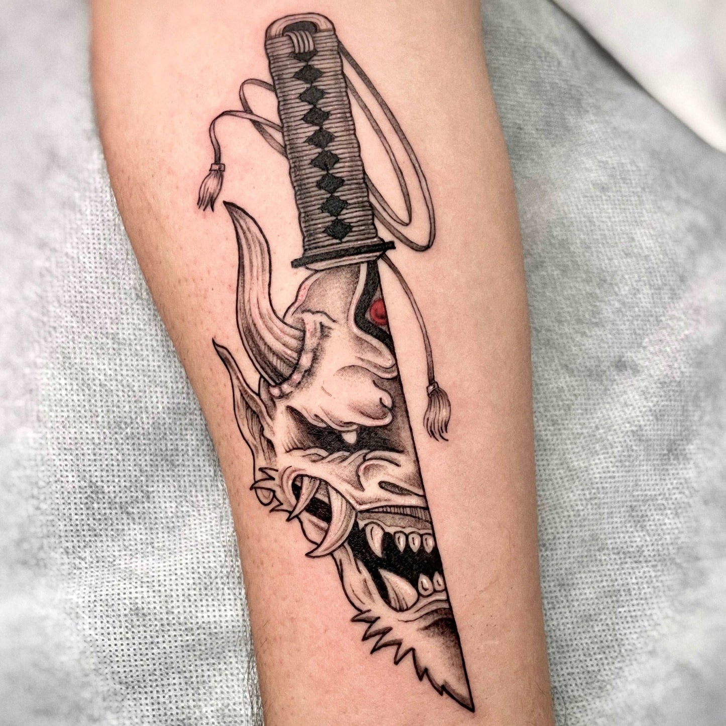 oni mask tattoo gtattoovan