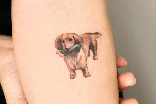 realistic dog tattoo by gtattoovan
